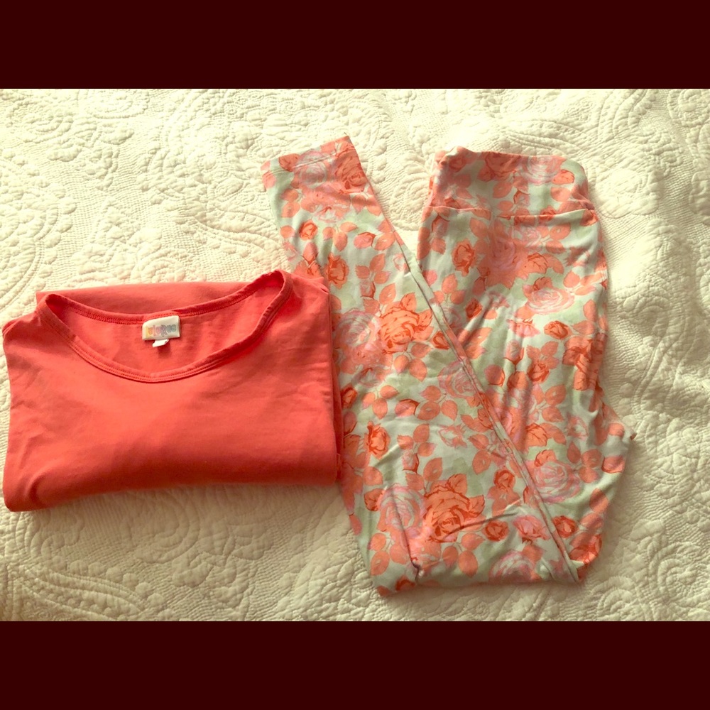 LulaRoe TC leggings and 2X Irma